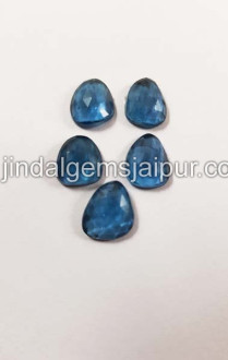 London Blue Topaz Rose Cut Slices